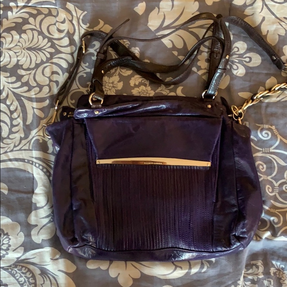 Elliot Luca purple leather satchel 💜New WOT
